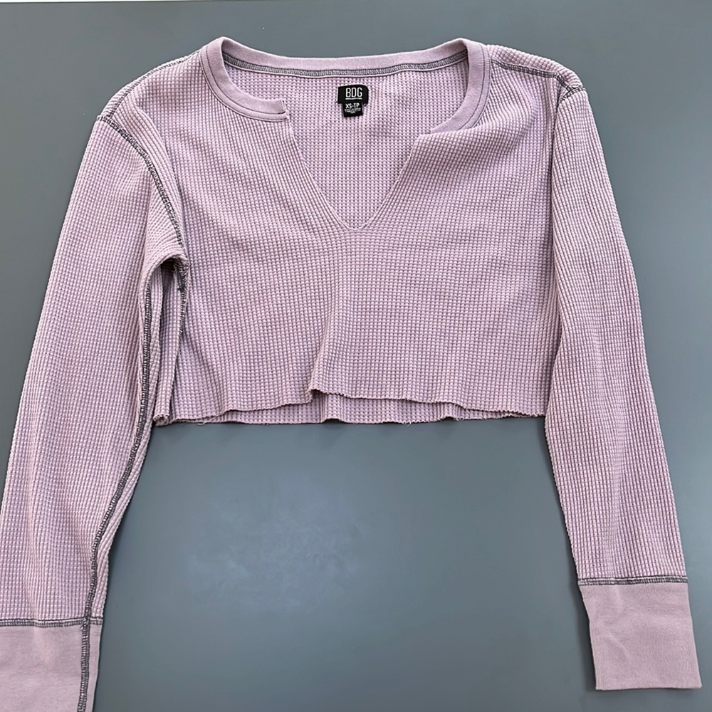 Urban Outfitters Long Sleeve Waffle Top